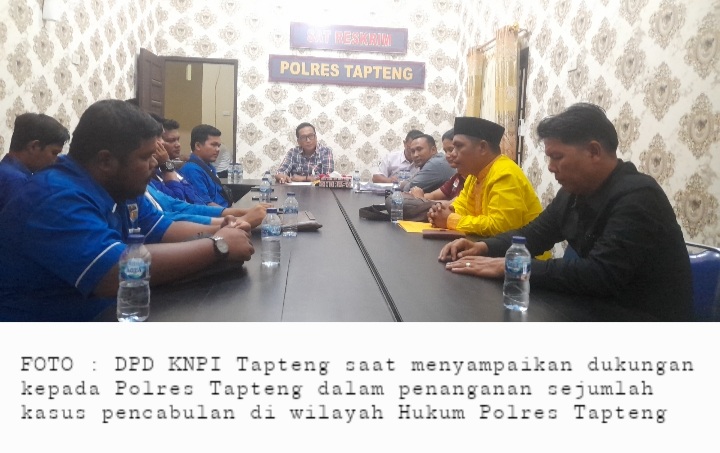 Foto : DPD KNPI Tapteng Dukung Polres Tapteng Tindak Pelaku Pencabulan