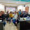 Foto : Kapolres Tapteng, AKBP Basa Emden Banjarnahor bersama para PJU dan wartawan menyemarakkan nobar laga Indonesia melawan Vietnam di Piala AFF U-23, Sabtu (26/8/23).