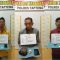 Foto : Ketiga pelaku kejahatan Narkoba saat diamankan di Polres Tapteng bersama barang bukti