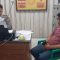 Keterangan fhoto: Raju Firmanda Hutagalung saat melaporkan Ketua DPRD Tapteng, KYP ke Polres Tapteng.