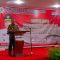 Foto : Pj Bupati Tapanuli Tengah, Sugeng Riyanta saat menghadiri Sosialisasi deteksi dan pencegahan dini Potensi ancaman dan gangguan Kabupaten Tapanuli Tengah, Jumat (15/12/23).