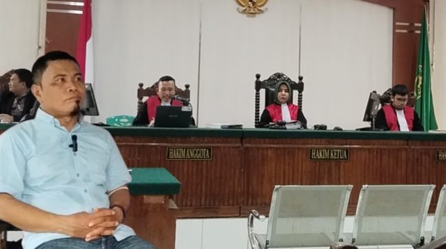 Foto : Sidang Putusan Terdakwa Edianto Simatupang terkait kasus pencemaran nama baik