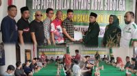 Foto : Penyerahan Berkas pendaftaran Muhammad Fadhil Hutagalung ke DPC PBB Kota Sibolga, Sabtu (4/5/2024).