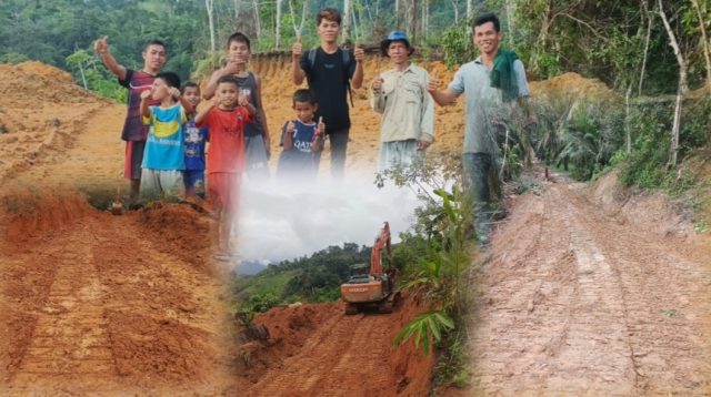 Foto : Jalan Usaha Tani Desa Makmur, Kecamatan Pasaribu Tobing yang dibangun dari dana Desa kini sudah dimanfaatkan masyarakat.