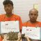 Foto : Kedua warga Padang Sidempuan terduga pengedar Narkotika saat diamankan di Polres Tapanuli Tengah bersama barang bukti
