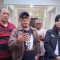 Foto : Masinton Pasaribu didampingi Mahmud Efendi, Plt Ketua DPC PDI Perjuangan Tapteng, Sarma Hutajulu saat menyampaikan tanggapan jelang tahana penetapan calon Bupati dan Wakil Bupati Kabupaten Tapanuli Tengah.