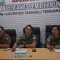 Foto : Sinta Dewi Napitupulu didampingi Rommy Pasaribu dan Setia Wati Simanjuntak