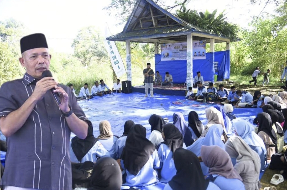 Foto: Wakil Bupati Tapanuli Tengah, Mahmud Efendi saat menghadiri halal binhalal DPD BKPRMI