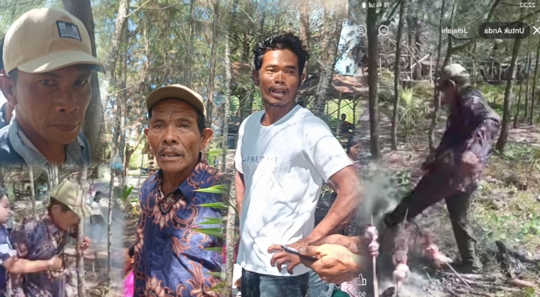 Heboh di Pantai Binasi! Tiga Pria Ngamuk Obrak-abrik Ikan Bakar Pengunjung, Videonya Viral