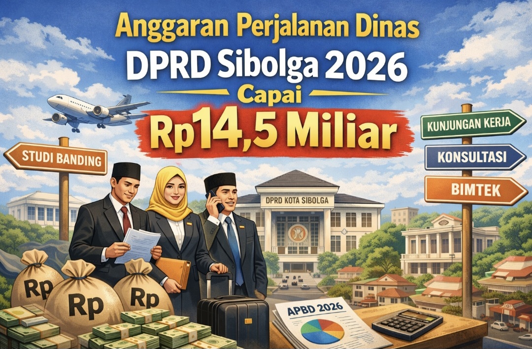Anggaran Perjalanan Dinas DPRD Sibolga 2026 Capai Rp14,5 Miliar, Transparansi Dipertanyakan