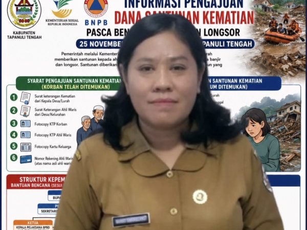 Korban Hilang Pascabencana Tetap Bisa Diusulkan Santunan, Ini Penjelasan Dinsos Tapteng