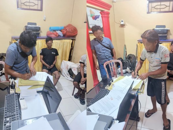 Gagal Gasak Kabel Tembaga Telkom, Dua Pria Diciduk Polsek Pandan