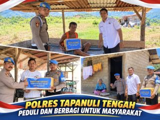 Sambut HUT Propam ke-24, Polres Tapteng Hadirkan Kepedulian Lewat Aksi Berbagi Sembako